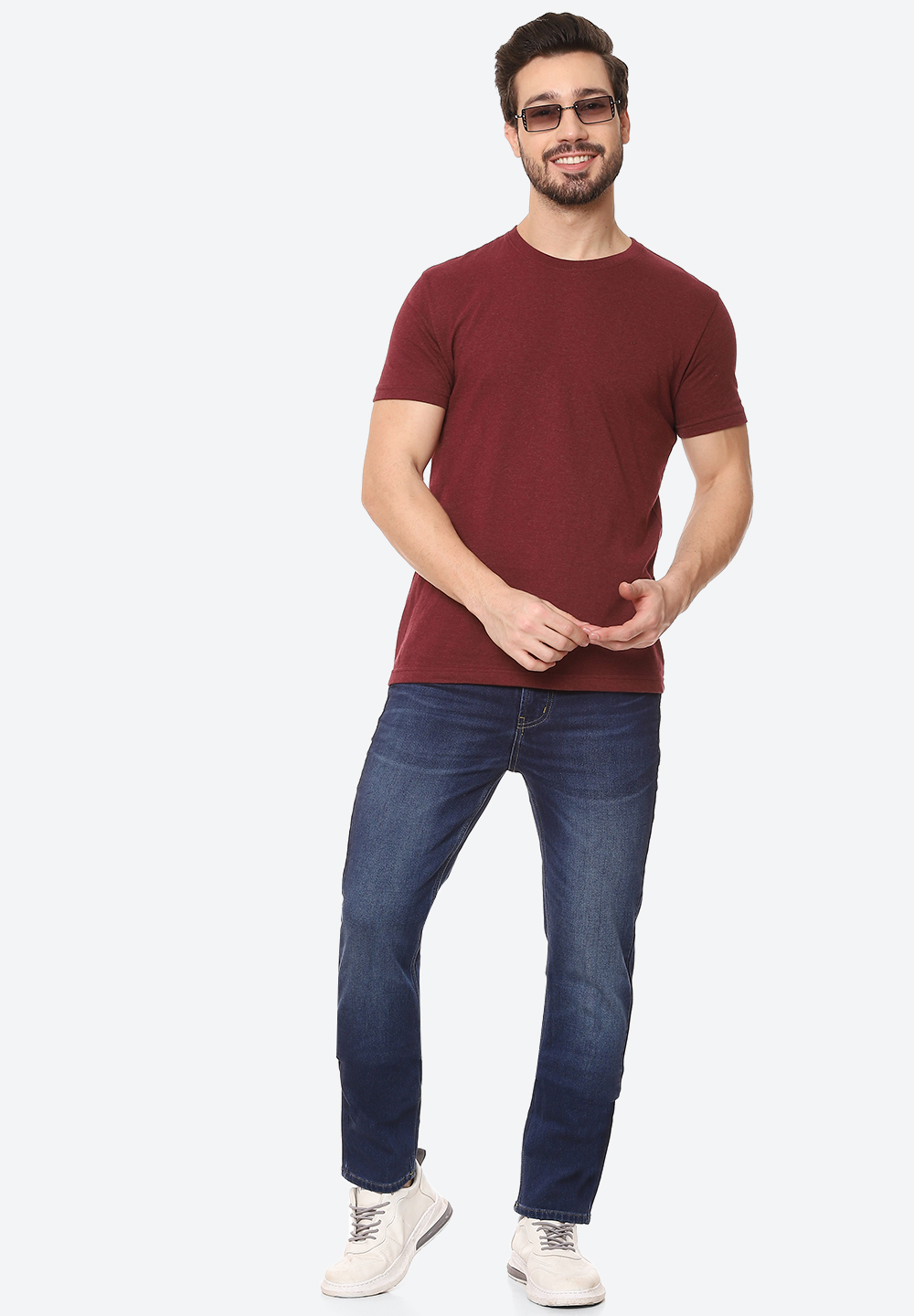 Numero Uno Men Solid Dark Blue Jeans